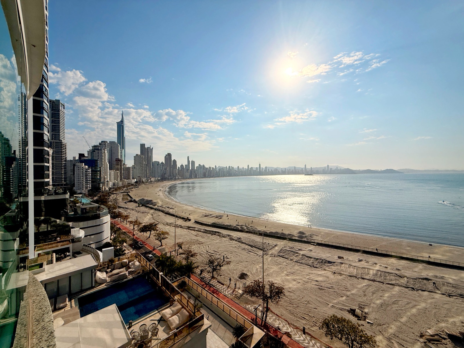 obra calçadão barra sul balneário camboriú