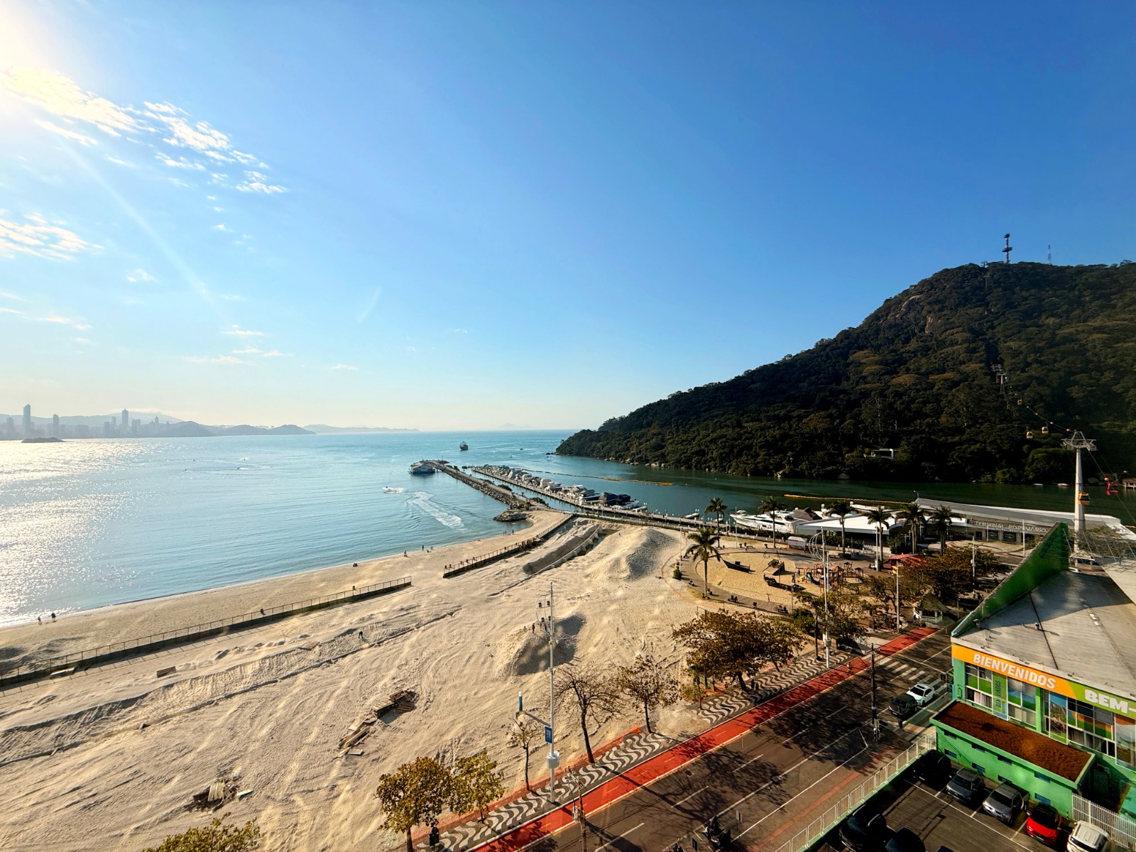 obra calçadão barra sul balneário camboriú